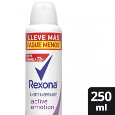 Rexona Antitranspirante Active Emotion x 250 ml