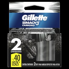 Gillette Mach3 Carbono Repuesto - Pack x 2 U.